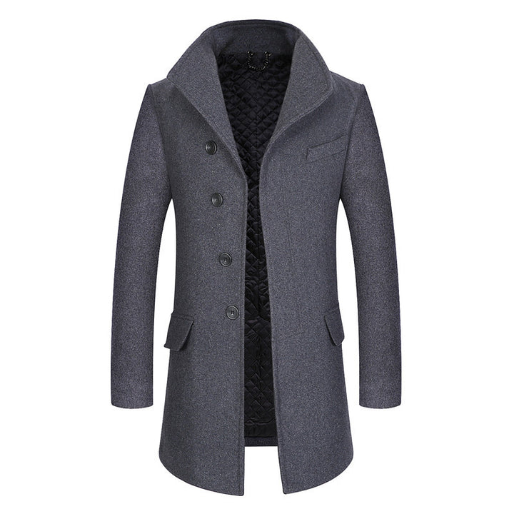 Herren Taillierter Chesterfield-Mantel aus Wollmix mit gesteppter Thermoinnenjacke – Montevé