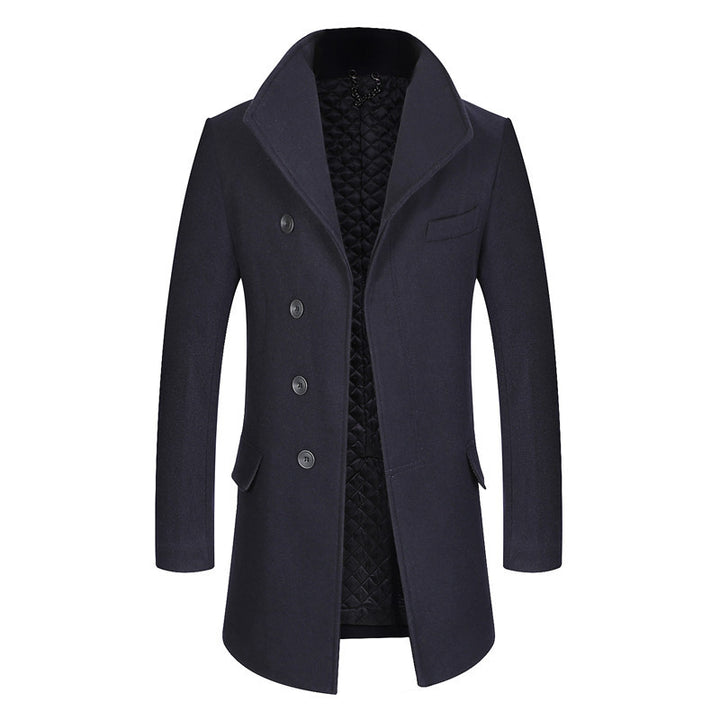Herren Taillierter Chesterfield-Mantel aus Wollmix mit gesteppter Thermoinnenjacke – Montevé