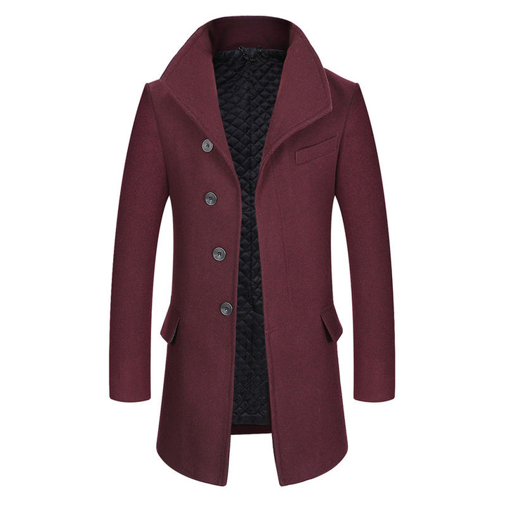 Herren Taillierter Chesterfield-Mantel aus Wollmix mit gesteppter Thermoinnenjacke – Montevé