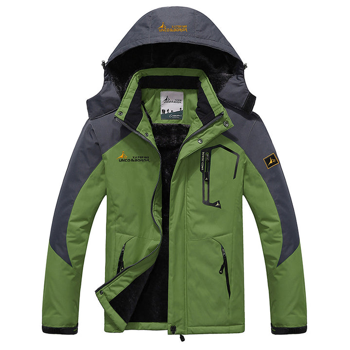 Herren dreilagige Thermo‑Trekkingjacke mit abnehmbarer Kapuze und hochflorigem Fleecefutter Echo Archiv