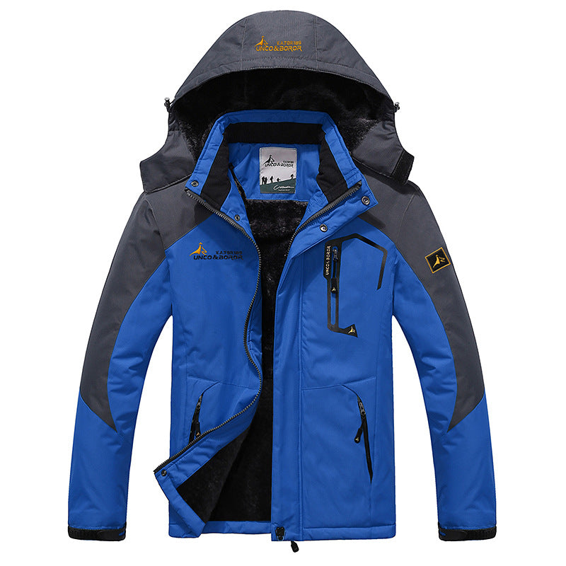 Herren dreilagige Thermo‑Trekkingjacke mit abnehmbarer Kapuze und hochflorigem Fleecefutter Echo Archiv