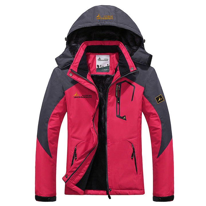 Herren dreilagige Thermo‑Trekkingjacke mit abnehmbarer Kapuze und hochflorigem Fleecefutter Echo Archiv