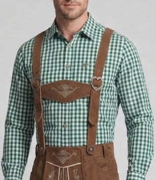 Herren traditionelle Lederhosen mit aufwendiger Stickerei Echo Archiv