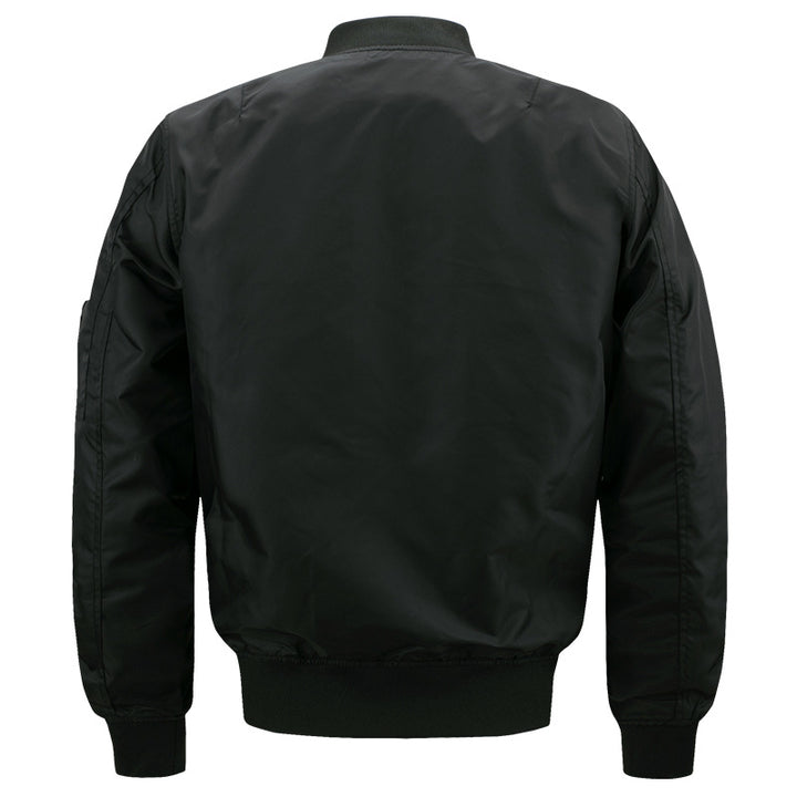 Herren leichter gesteppter Nylon-Bomber mit Utility-Ärmeltasche und gerippten Bündchen Echoarchiv