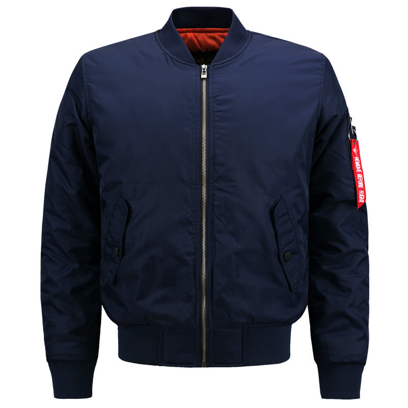 Männers  glänzende Mikro-Schalen Stehkragen Bomberjacke mit Ärmeltasche mit Reißverschluss und Druckknopfklappen Taschen Echo Archiv