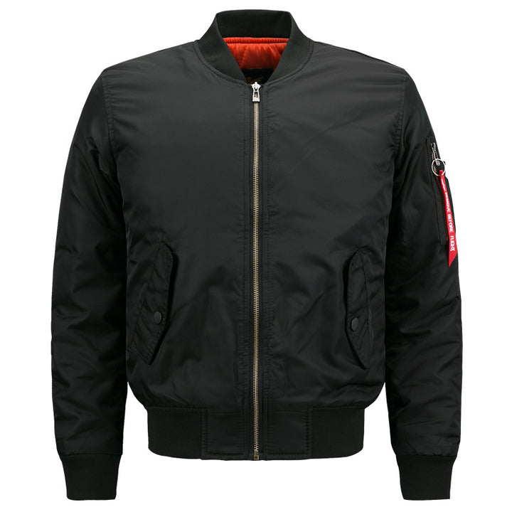Herren  Heritage Pilotstil Isolierte Bomberjacke mit Kontrastfutter und Utility-Tasche am Ärmel Echo Archiv
