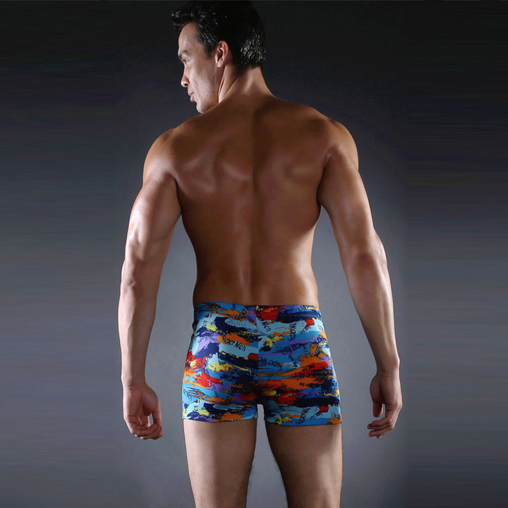 Herren Schwimmshorts mit buntem Mosaikdesign Echo Archiv