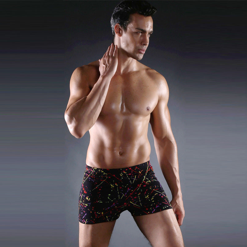 Herren Badeboxershorts mit modernem Grafikdruck Echo Archiv