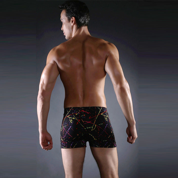 Herren Badeboxershorts mit modernem Grafikdruck Echo Archiv
