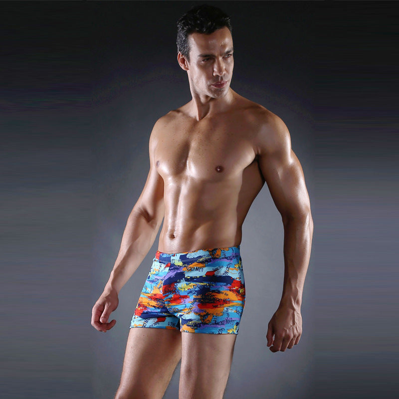 Herren Schwimmshorts mit buntem Mosaikdesign Echo Archiv