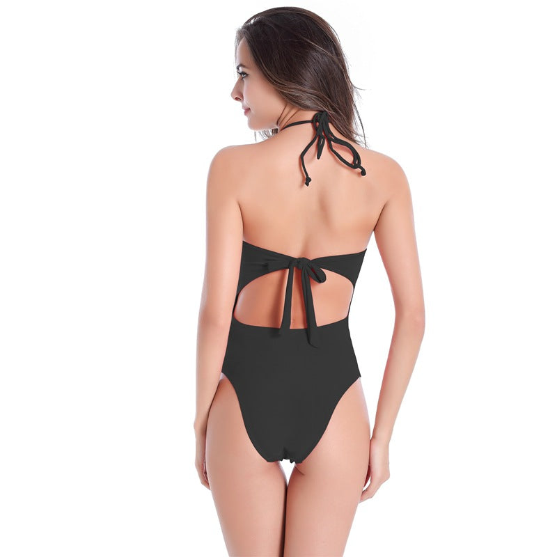 Damen Einteiliger Badeanzug mit tiefem Rückenausschnitt und raffiniertem Cut-Out Echo Archiv