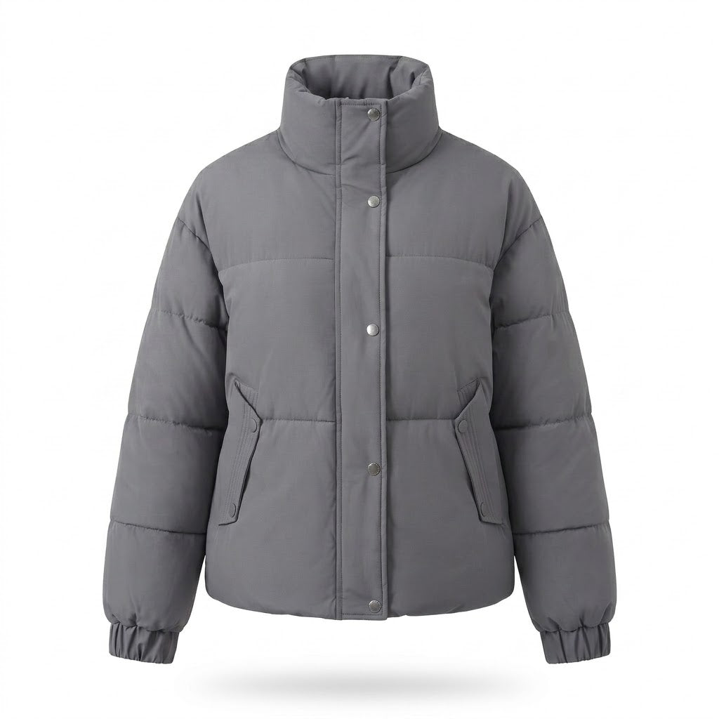 Damen Nan Kurz Urban Steppjacke mit Kapuzeneinsatz, aufgesetzten Taschen und weicher thermischer Innenauskleidung