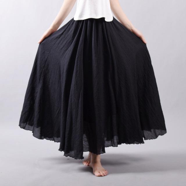 Echoarchiv | Lässig Fallender Boho Maxi Rock für Damen