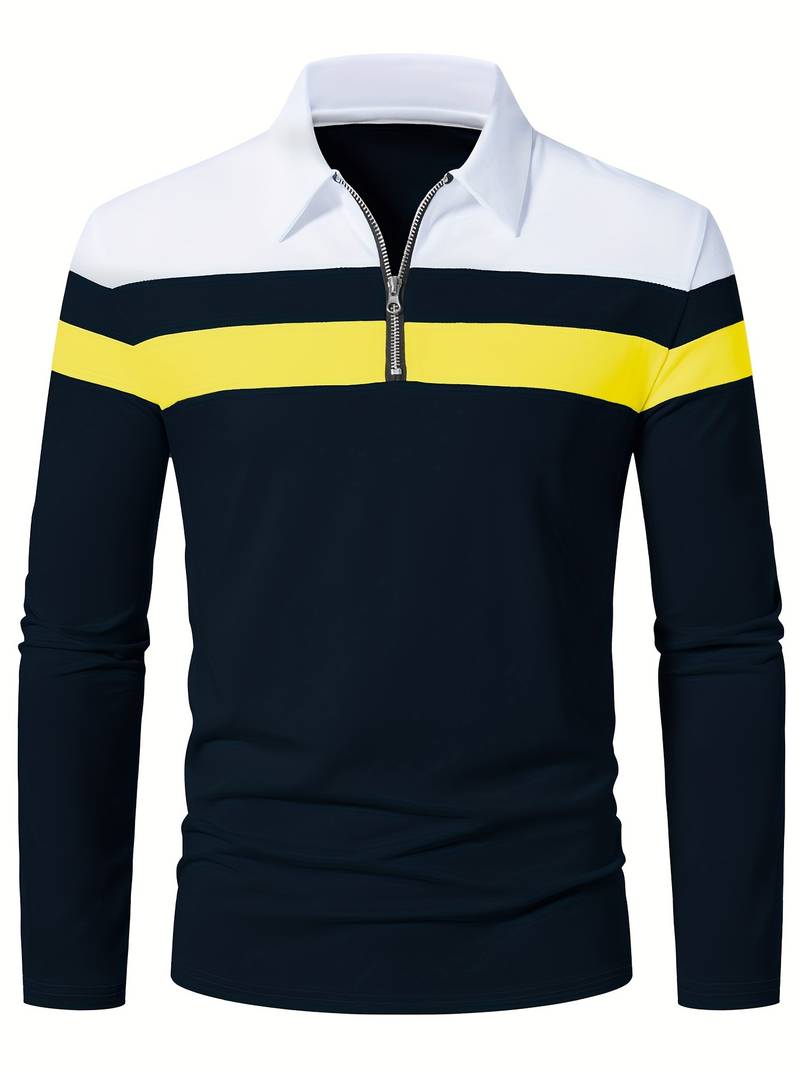 Echoarchiv – langärmliges poloshirt mit reißverschluss