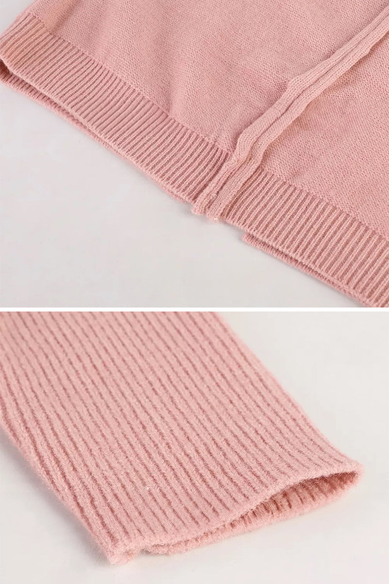 Oversized Strickcardigan mit Kapuze – Veloura