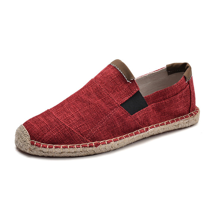 Echoarchiv | Boss Stilvolle Handgemachte Leinwandstrohschuhe Sommer-Chic