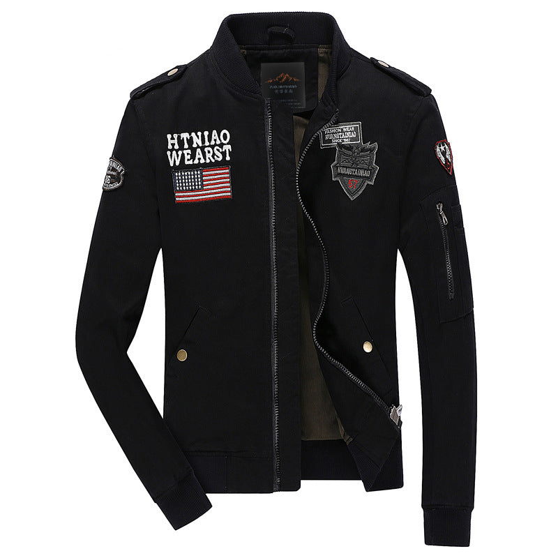 Herren moderne Utility-Jacke mit aufwendigen Stickereien Echoarchiv