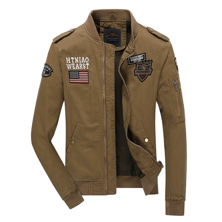 Herren moderne Utility-Jacke mit aufwendigen Stickereien Echoarchiv