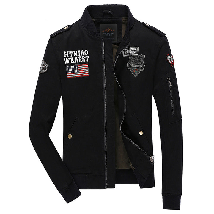 Herren moderne Utility-Jacke mit aufwendigen Stickereien Echoarchiv