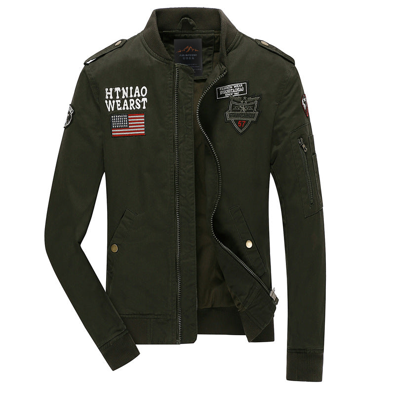 Herren moderne Utility-Jacke mit aufwendigen Stickereien Echoarchiv