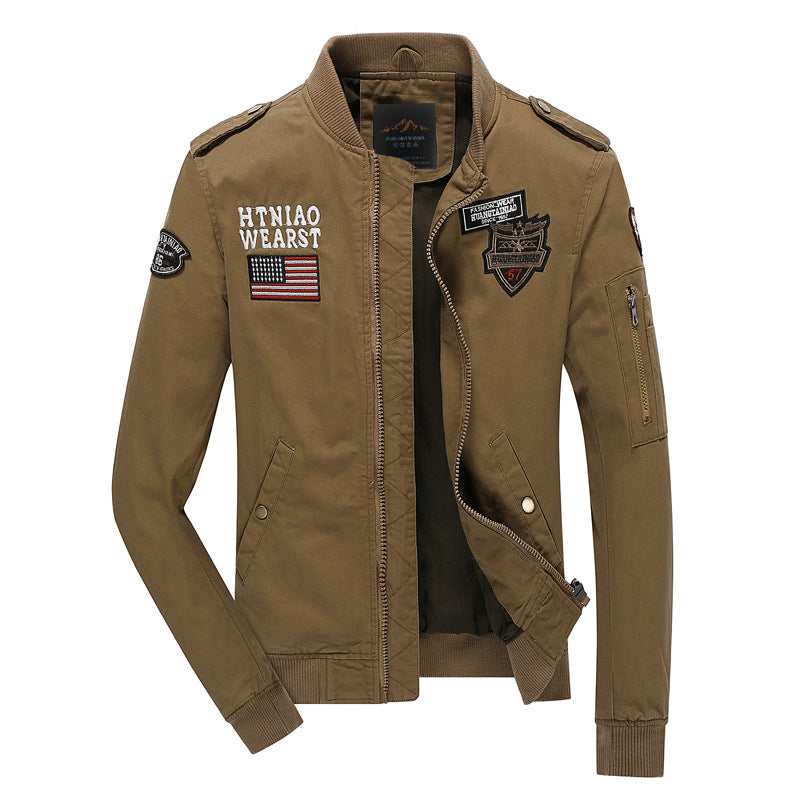 Herren moderne Utility-Jacke mit aufwendigen Stickereien Echoarchiv
