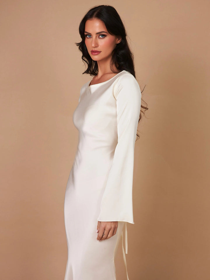 Echoarchiv | Fließendes Maxi Kleid Mit Langen Ärmeln Für Damen