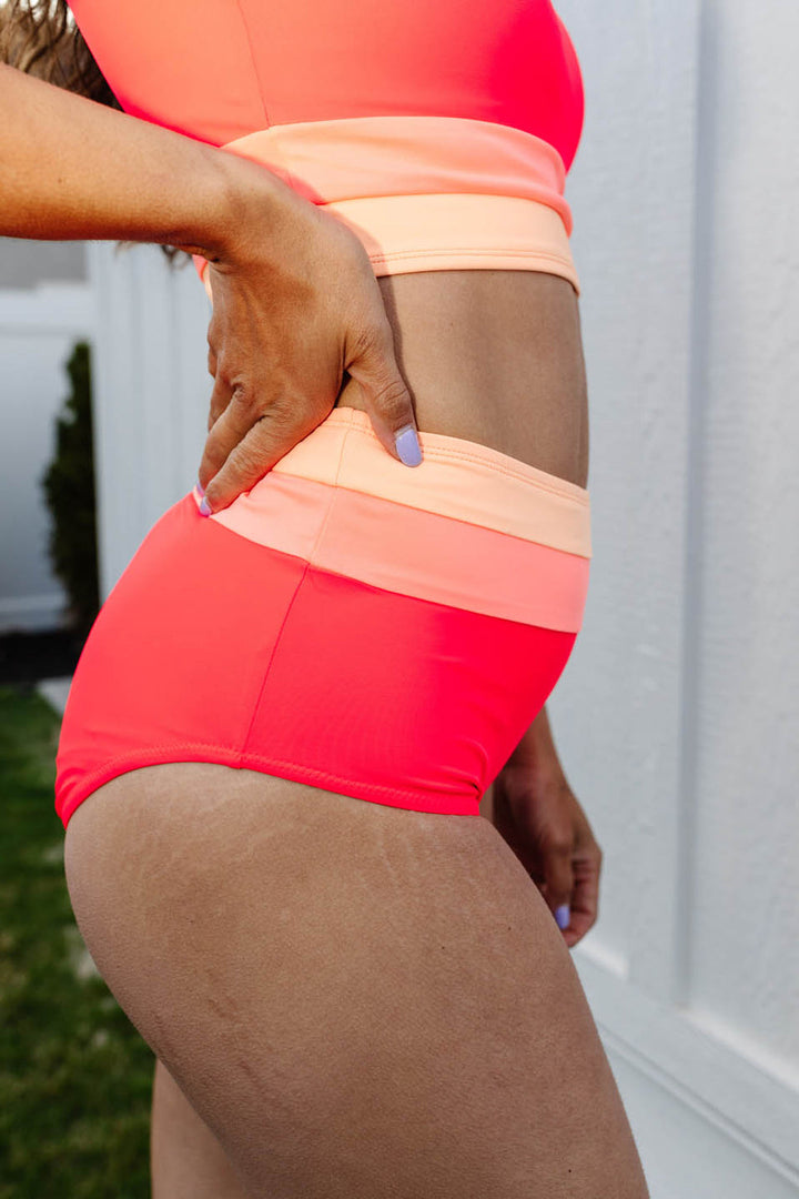 Echoarchiv | Colorblock Cut Back Bikini Set