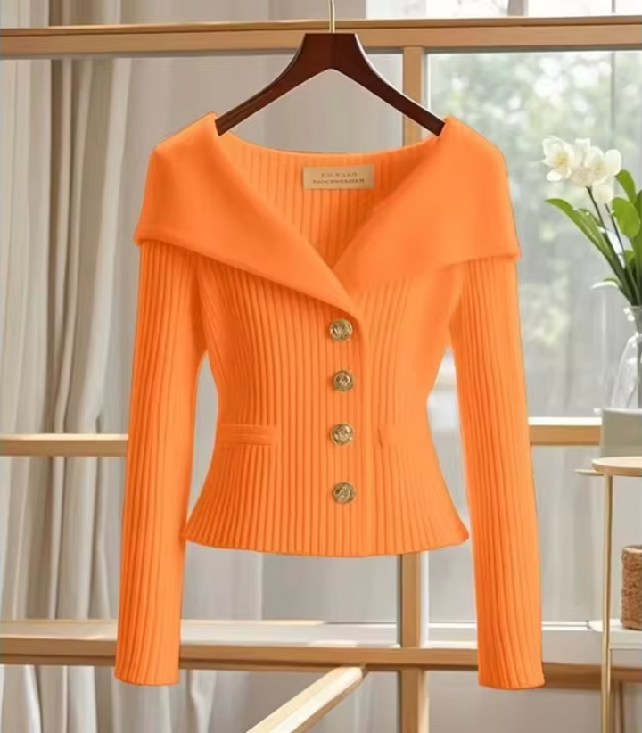 Strickjacke Damen Kurz Cardigan für Übergangsjahre – Veloura