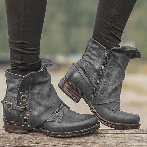 Rutschfeste Ankleboots mit Reißverschluss an der Seite Echoarchiv