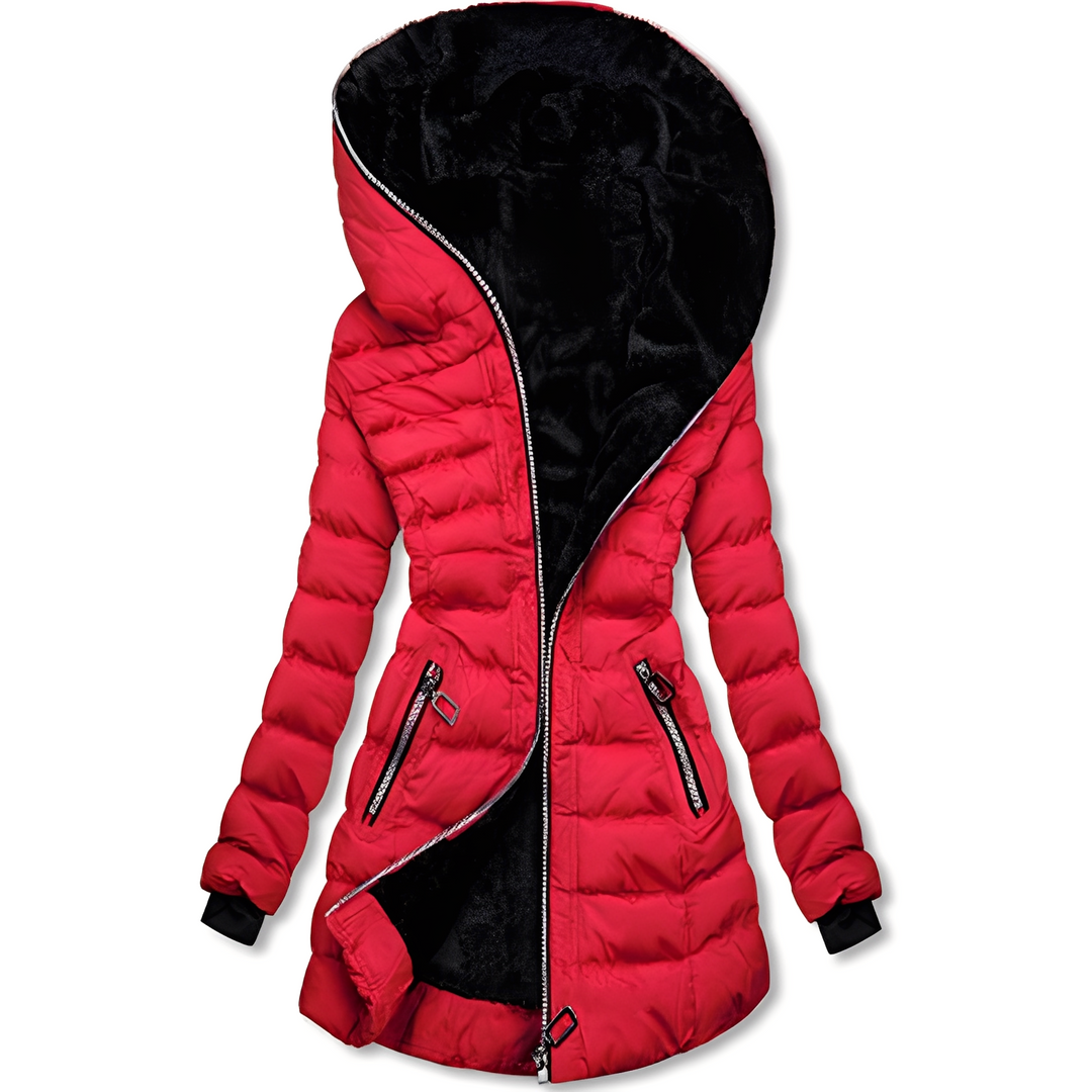 Echoarchiv | Echoarchivrne Damen-Winterjacke mit Kapuze