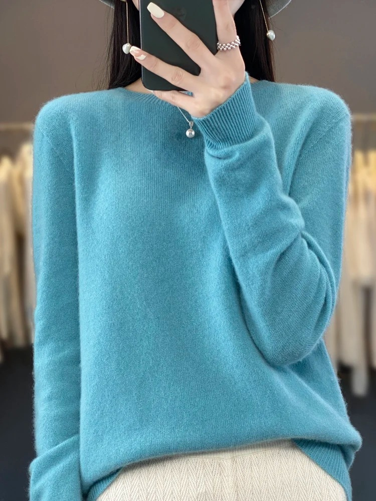Echoarchiv | Pullover Damen Runder Ausschnitt Weicher und Eleganter Strickpullover