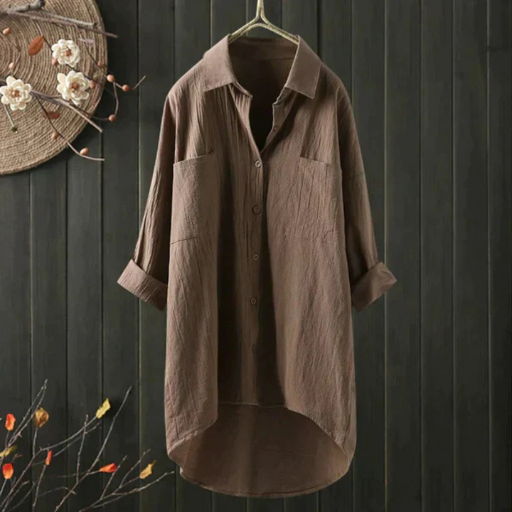 Echoarchiv | Luftige Oversize Bluse Aus Baumwolle