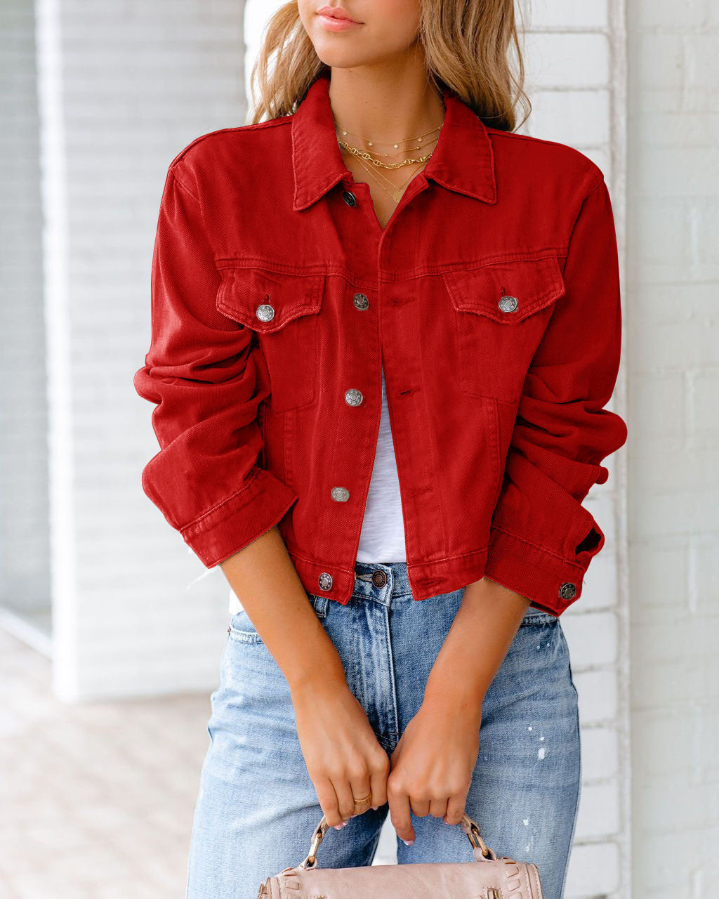 Echoarchiv | Lässige JEchoarchivnsjacke mit Taschen für Damen