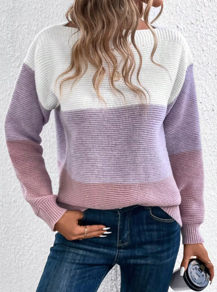 Echoarchiv | Elegante Dreifarbige Patchwork-Pullover