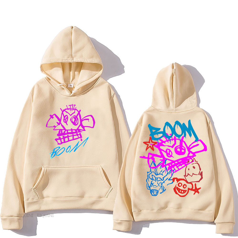 Echoarchiv | Arcane Jinx Cartoon Langarm-Hoodie