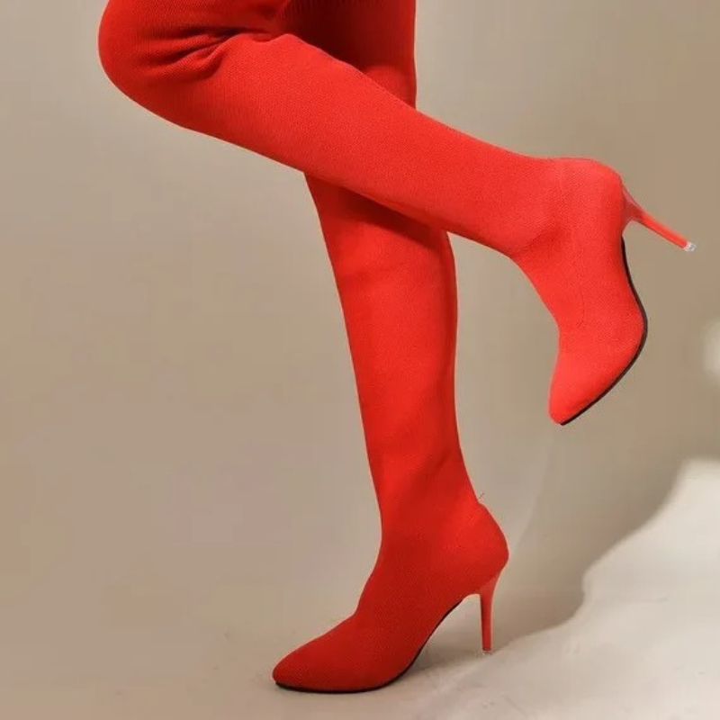 Echoarchiv | Overknee Stretch Stiletto Stiefel Elegante Damen Stiefel