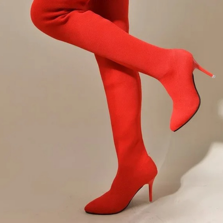 Echoarchiv | Overknee Stretch Stiletto Stiefel Elegante Damen Stiefel