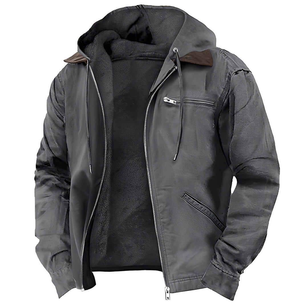 Warme Outdoor-Jacke mit Kapuze für Herren – Taviero