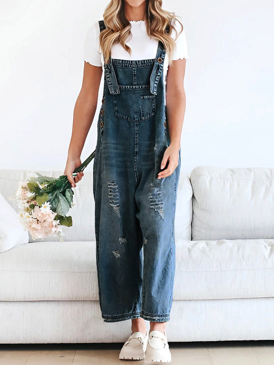 Echoarchiv | Damen Lockere Denim Overall Komfortabel & Stilvoll