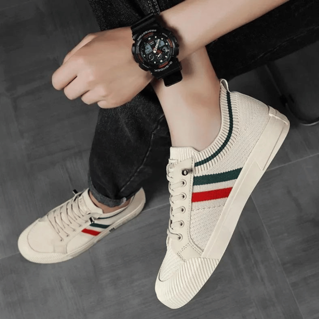 Echoarchiv | Lässige Sneakers Mit Strickmuster Für Männer