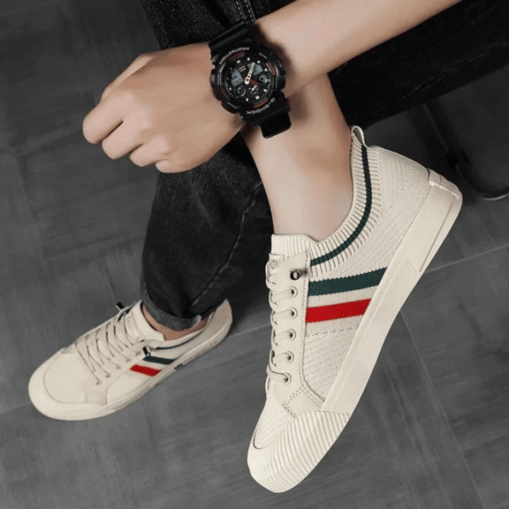 Echoarchiv | Lässige Sneakers Mit Strickmuster Für Männer