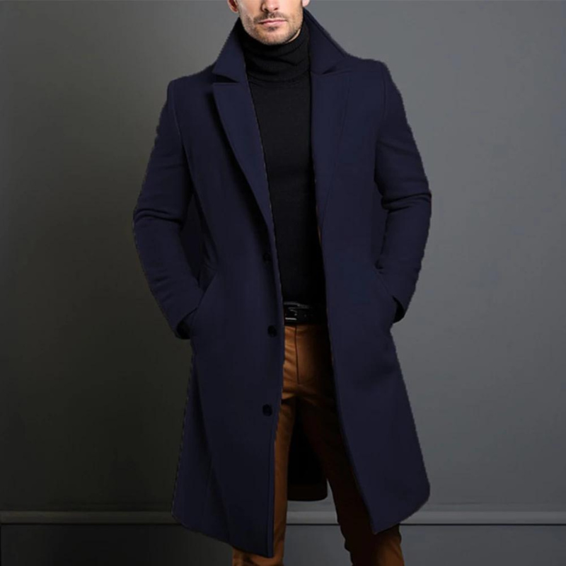 Länger, lässiger Trenchcoat für Herren – Marzano