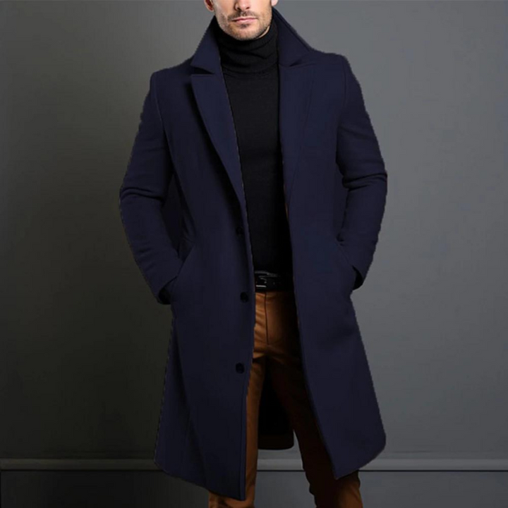 Länger, lässiger Trenchcoat für Herren – Marzano