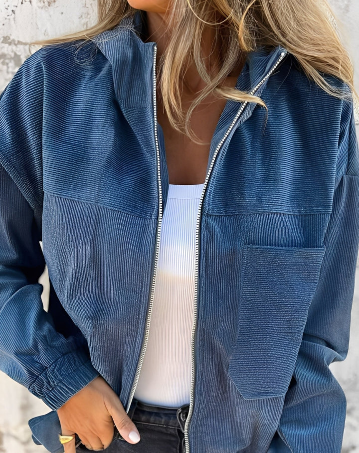 Echoarchiv | Lässige Cord-Jacke mit Kapuze für Frauen