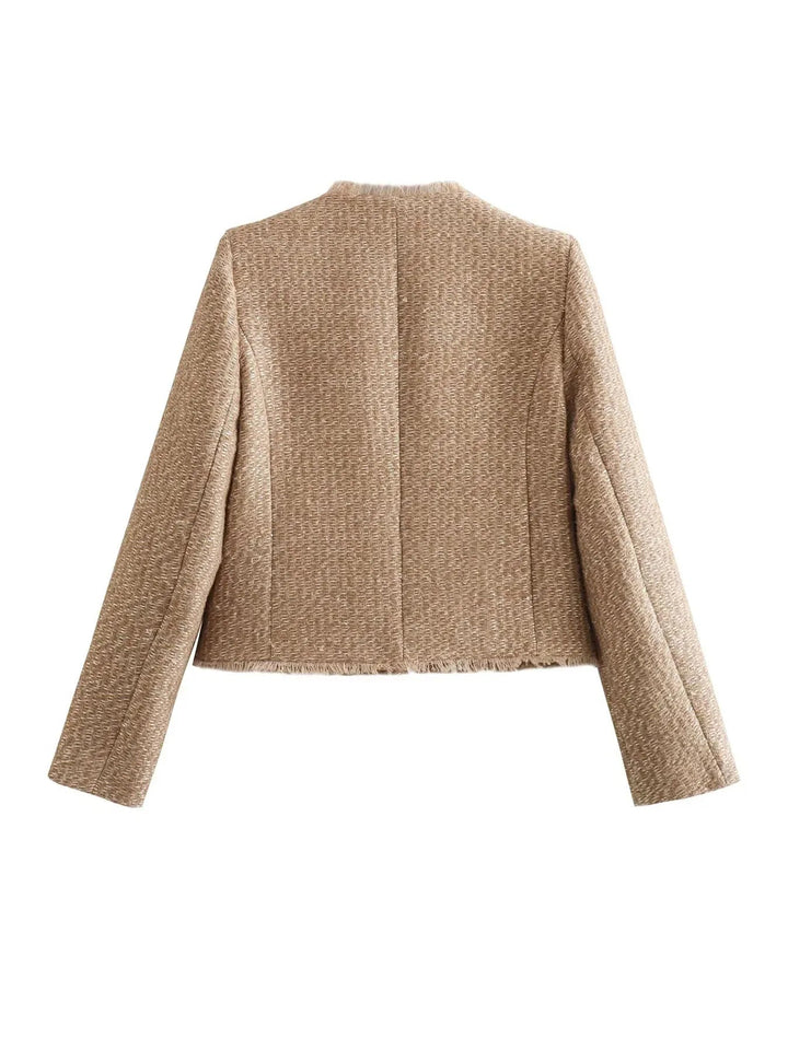 Echoarchiv | Elegante Tweed Cropped Jacke