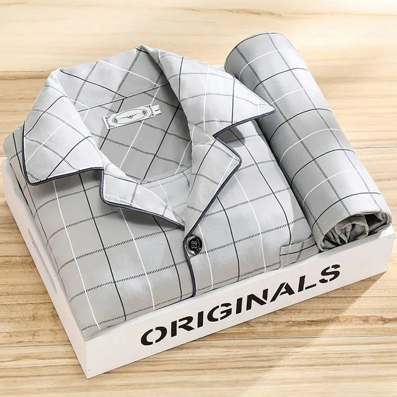 Gestreiftes Pyjama-Set Herren - Haushaltsensemble – Averon