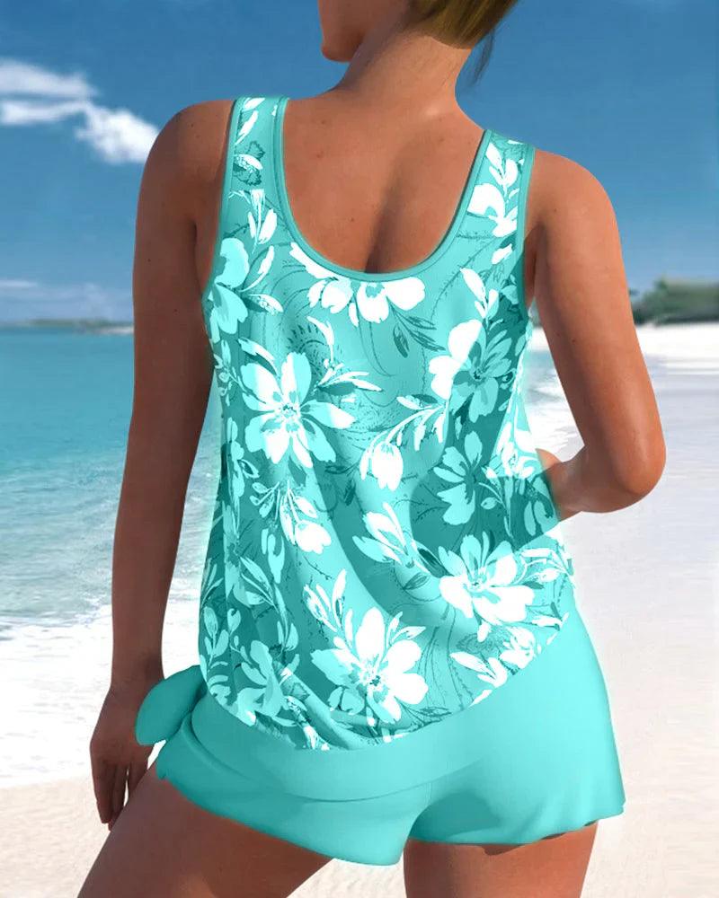 Echoarchiv | Tankini Badeanzug Stylisches Zweiteiliges Badeanzug-Set