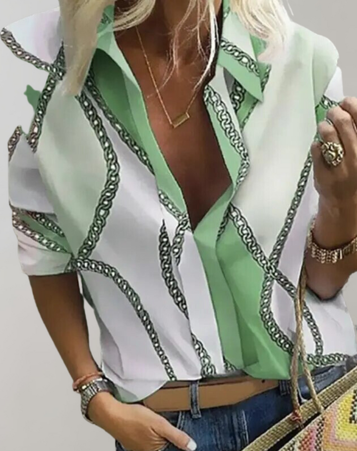 Echoarchiv | Seidenbluse mit Kettenmuster für Damen