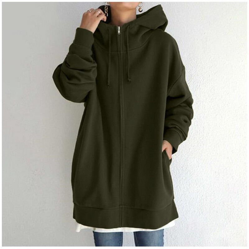 Echoarchiv | Fleece-Hoodie mit Reißverschluss