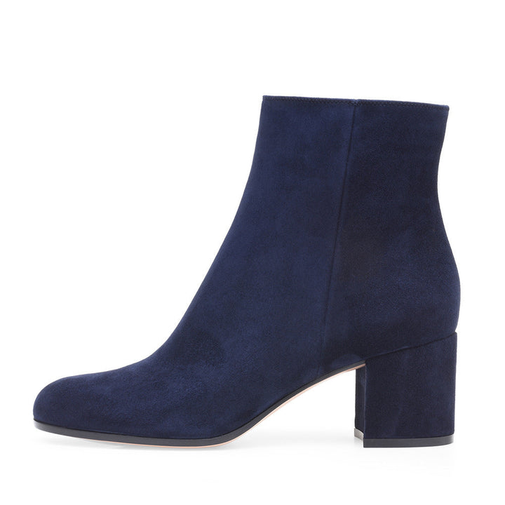 Echoarchiv | Damen Chunky Heel Rund-Toe Mittel-Hügel Stiefel